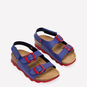 Colourblock Sandals-Medieval Blue