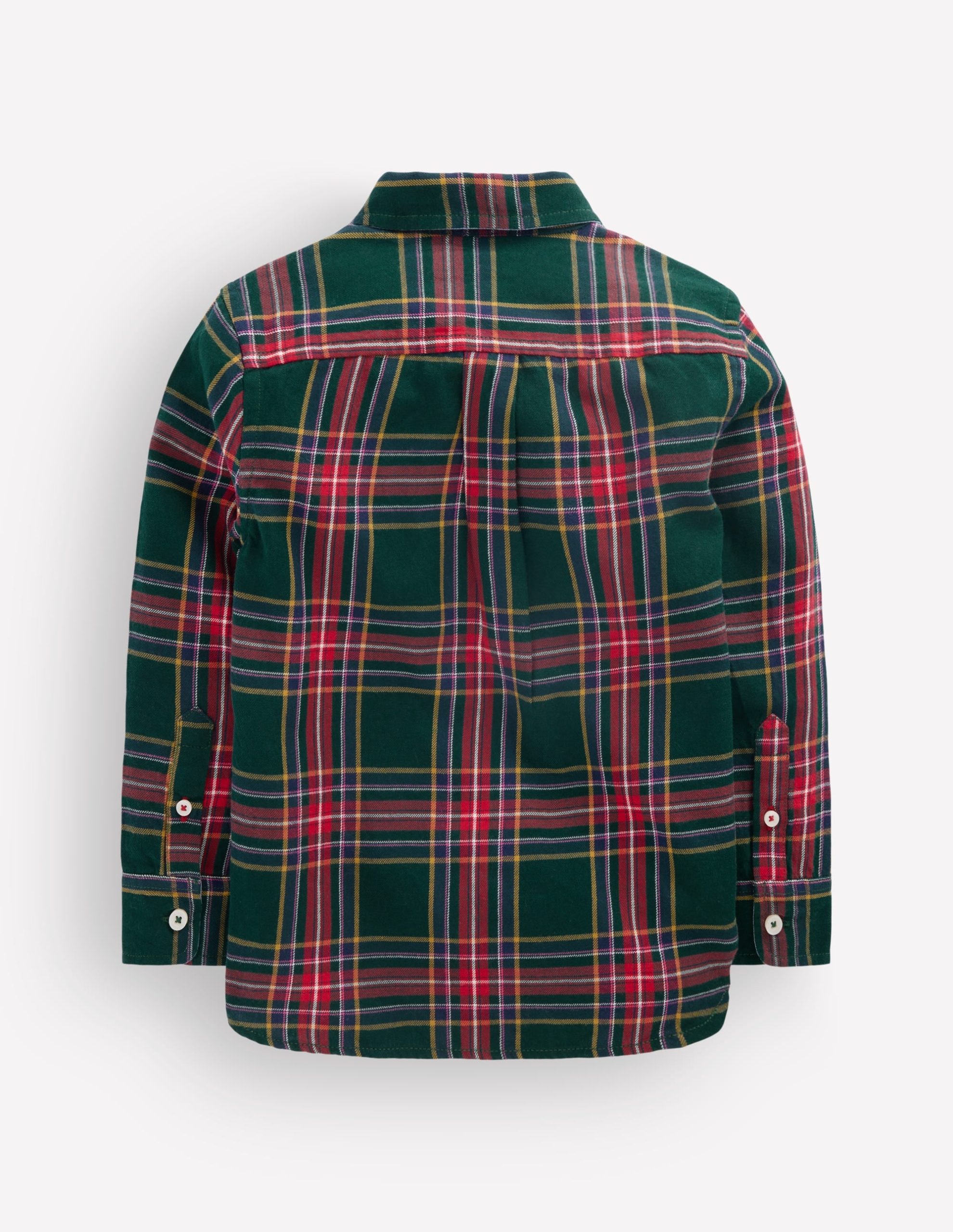 Cosy Cotton Check Shirt-Dark Green Check - Image 5