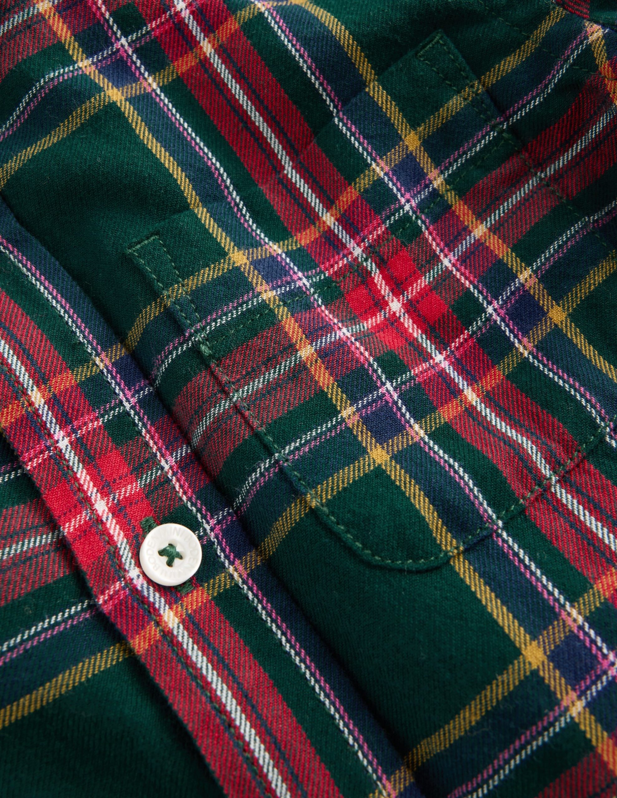 Cosy Cotton Check Shirt-Dark Green Check - Image 6