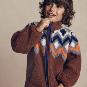 Cosy Borg Jacket-Fair Isle
