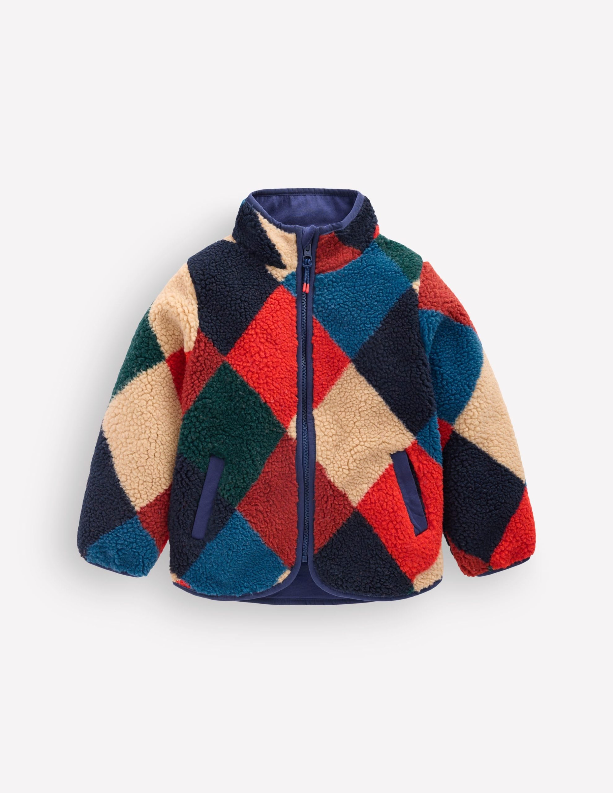 Cosy Borg Jacket-Argyle