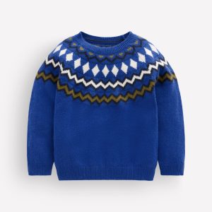 Fair Isle Jumper-Blue