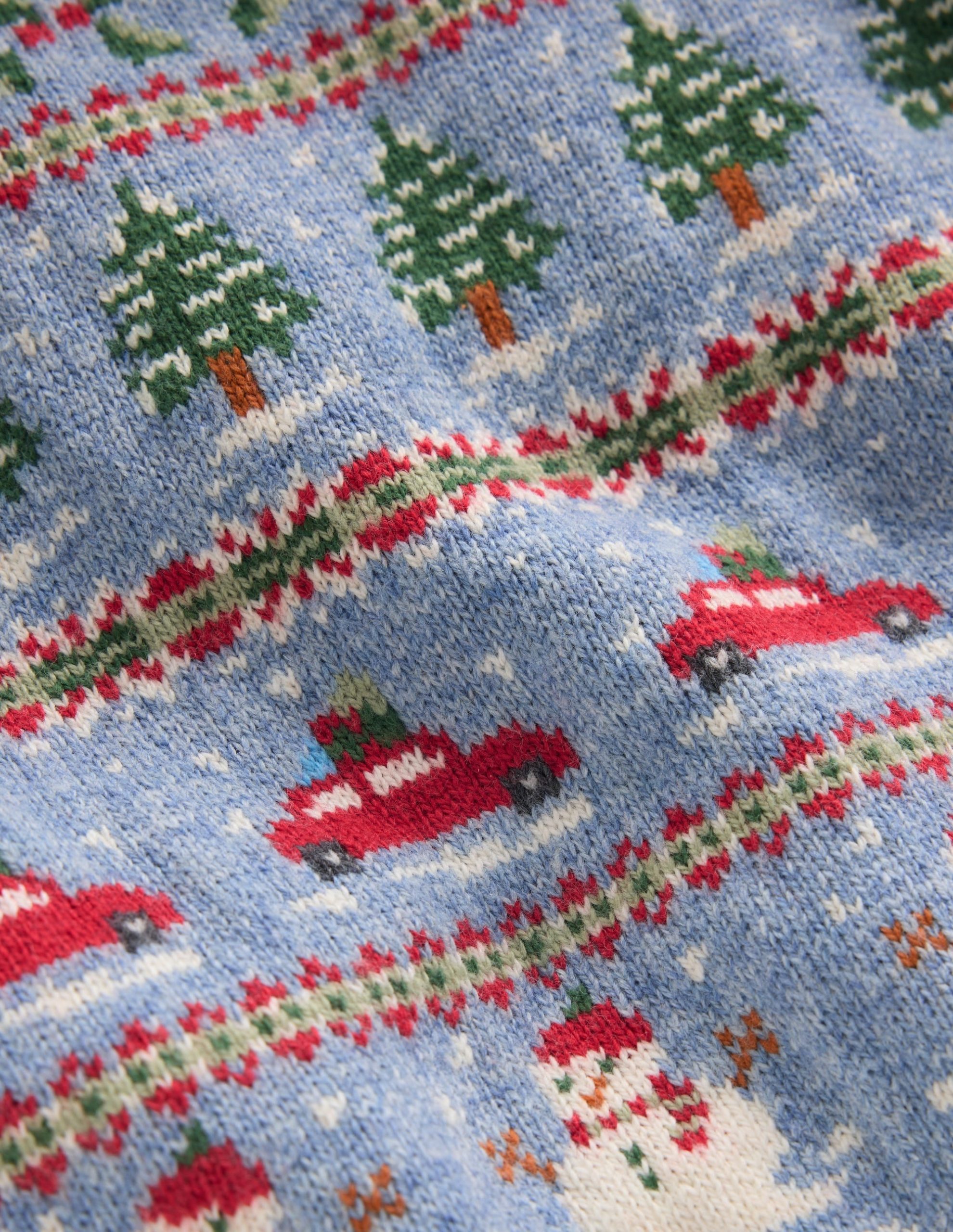 Fair Isle Jumper-Glacier Blue Christmas Cars - Image 3