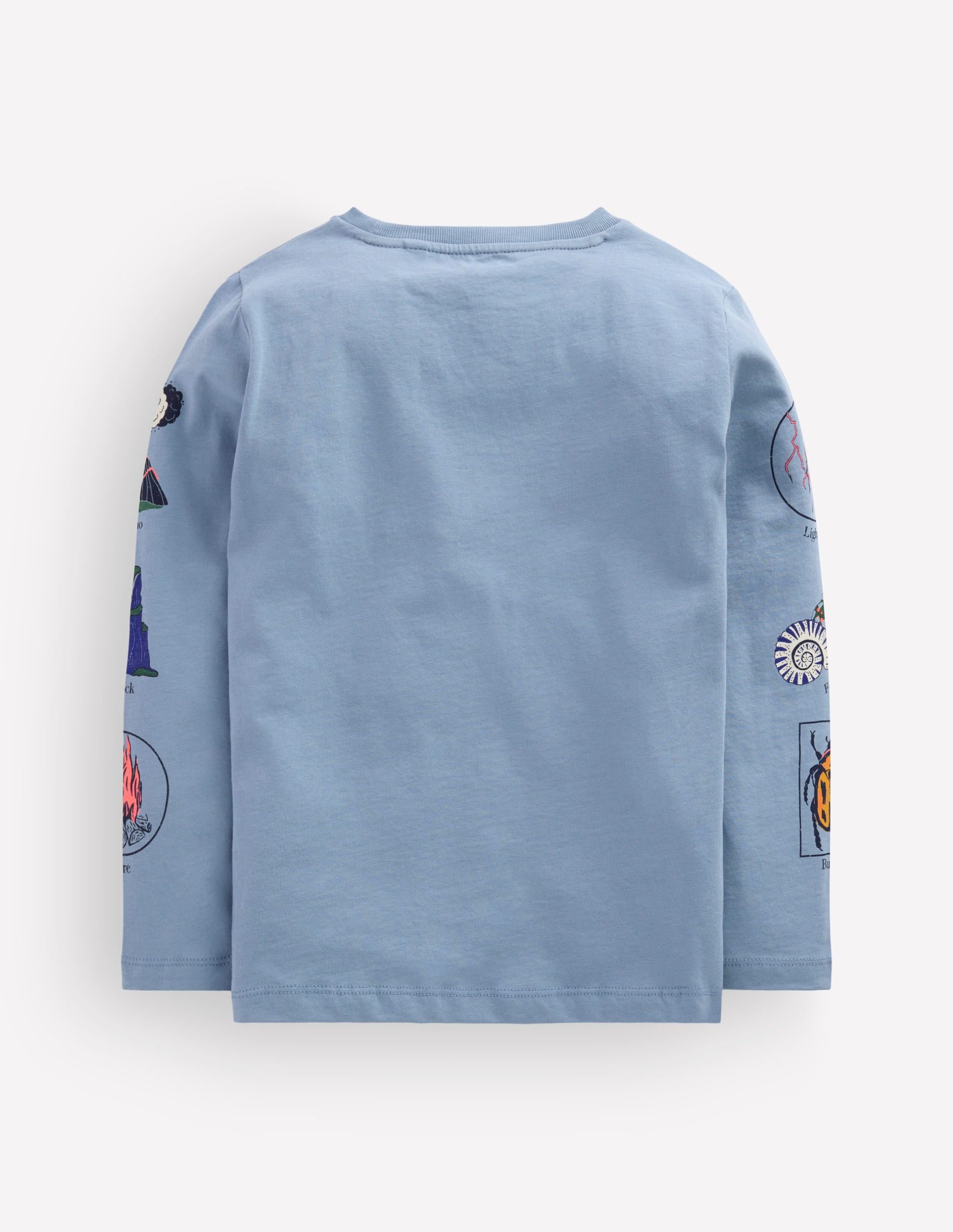 Long Sleeve Glow T-shirt-French Blue. Landscapes - Image 4