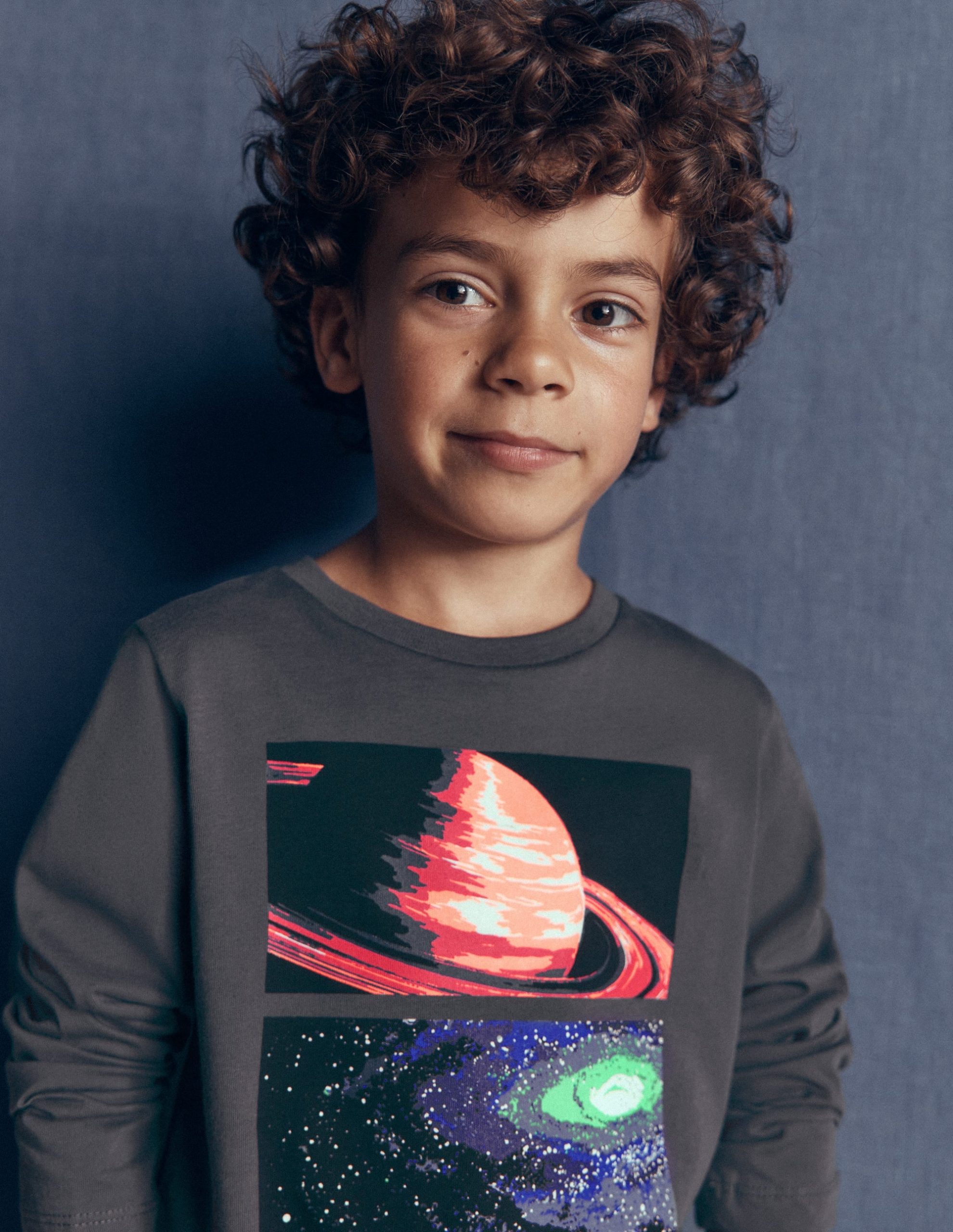 Long Sleeve Glow T-shirt-Grey Space