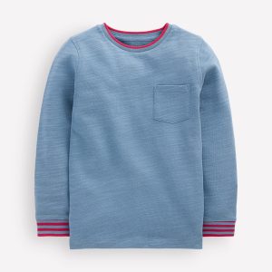 Cosy Mid-weight T-shirt-Blue Aura / Sweet Cherry