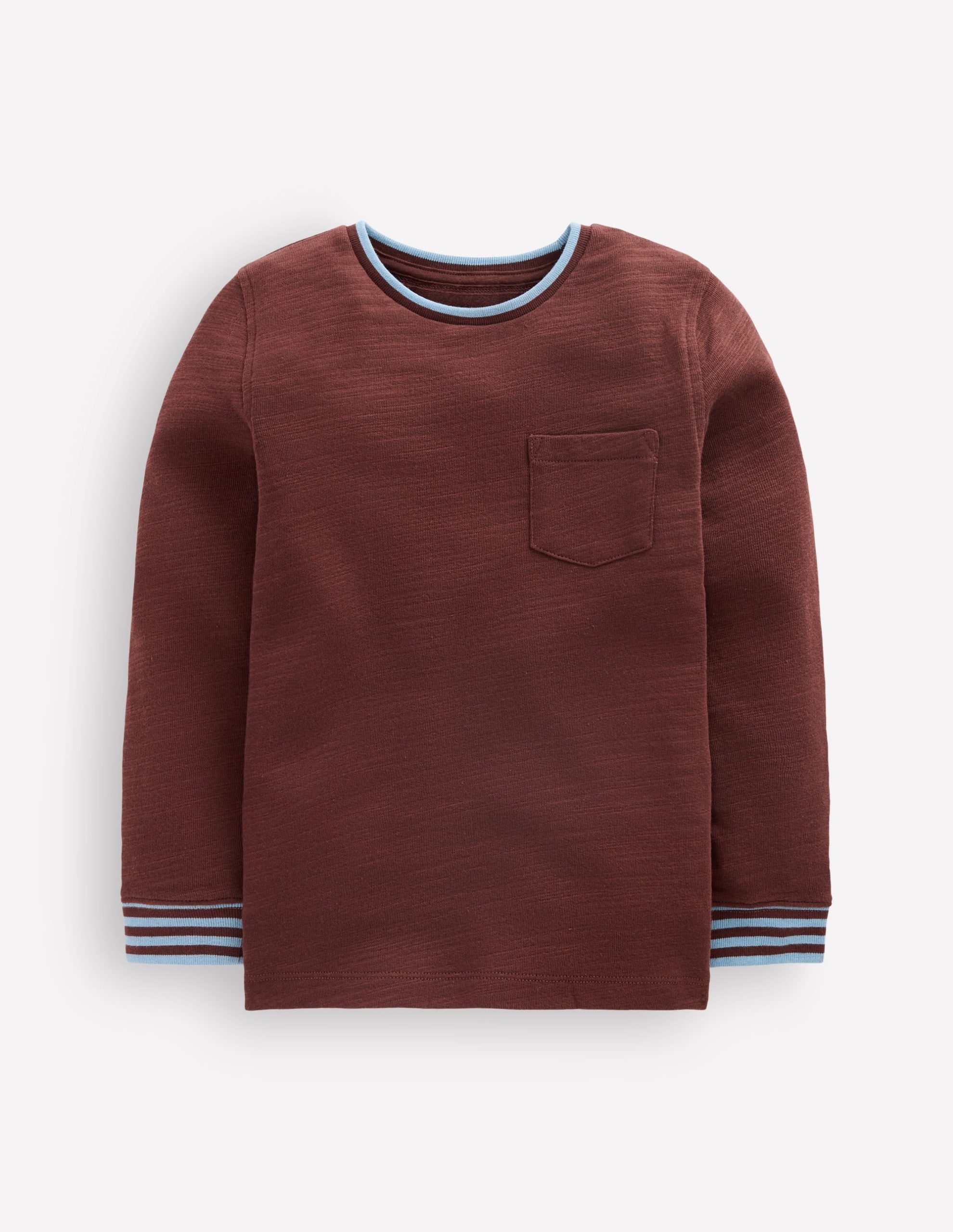 Cosy Mid-weight T-shirt-Woodland Brown / Glacier Blue