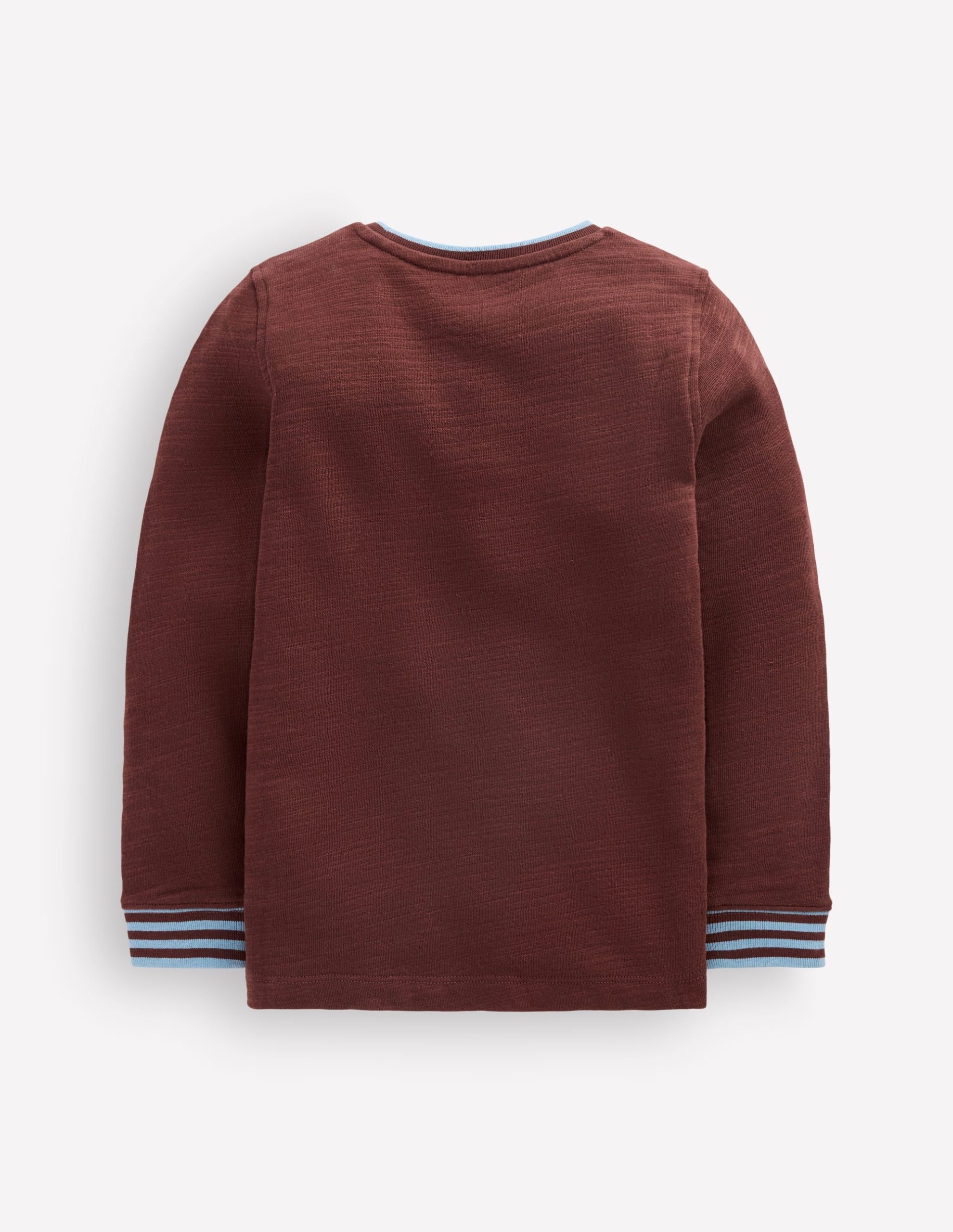 Cosy Mid-weight T-shirt-Woodland Brown / Glacier Blue - Image 2