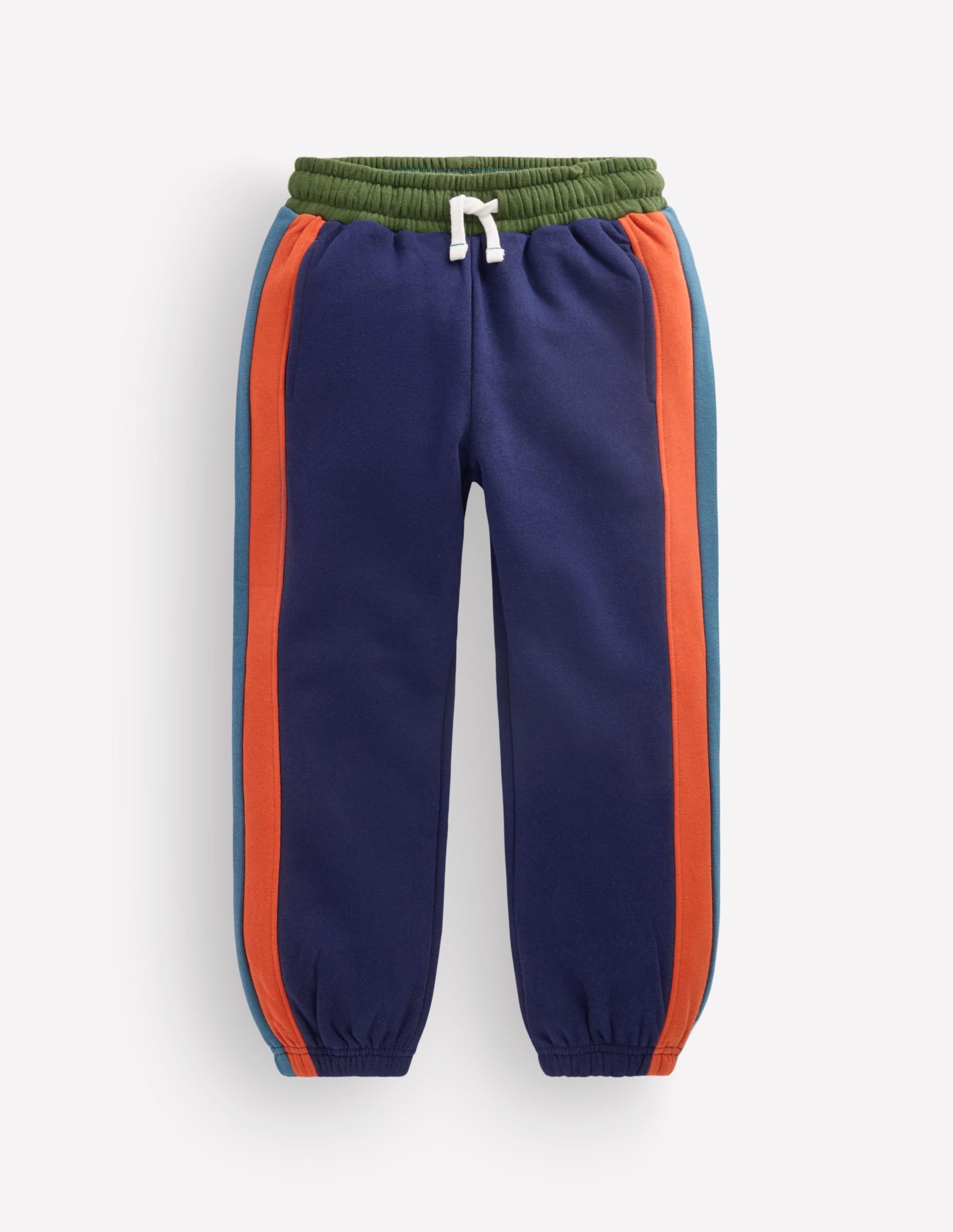 Colourblock Cuffed Joggers-Storm Blue
