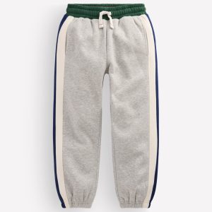 Colourblock Cuffed Joggers-Grey Marl Multi Stripe