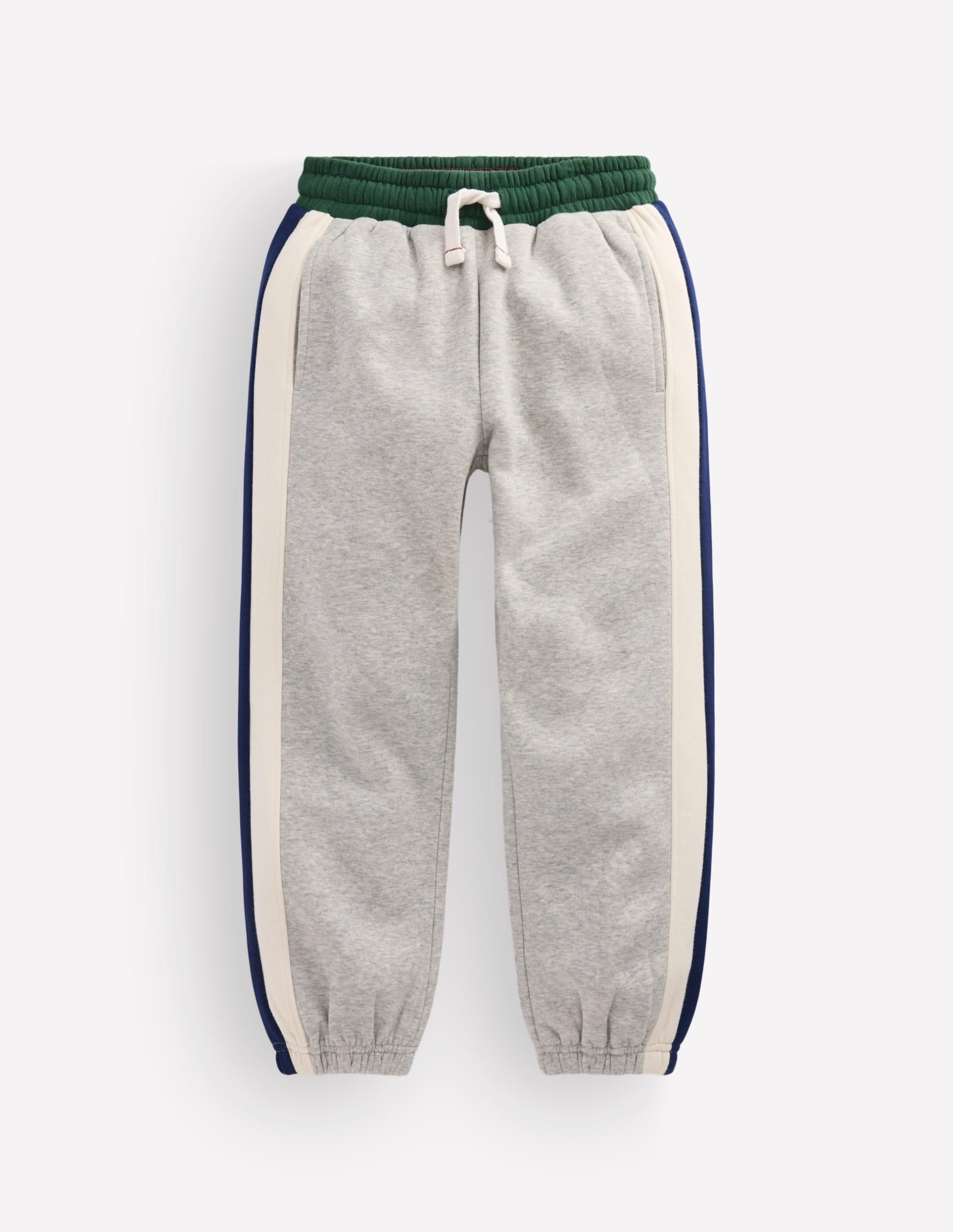 Colourblock Cuffed Joggers-Grey Marl Multi Stripe