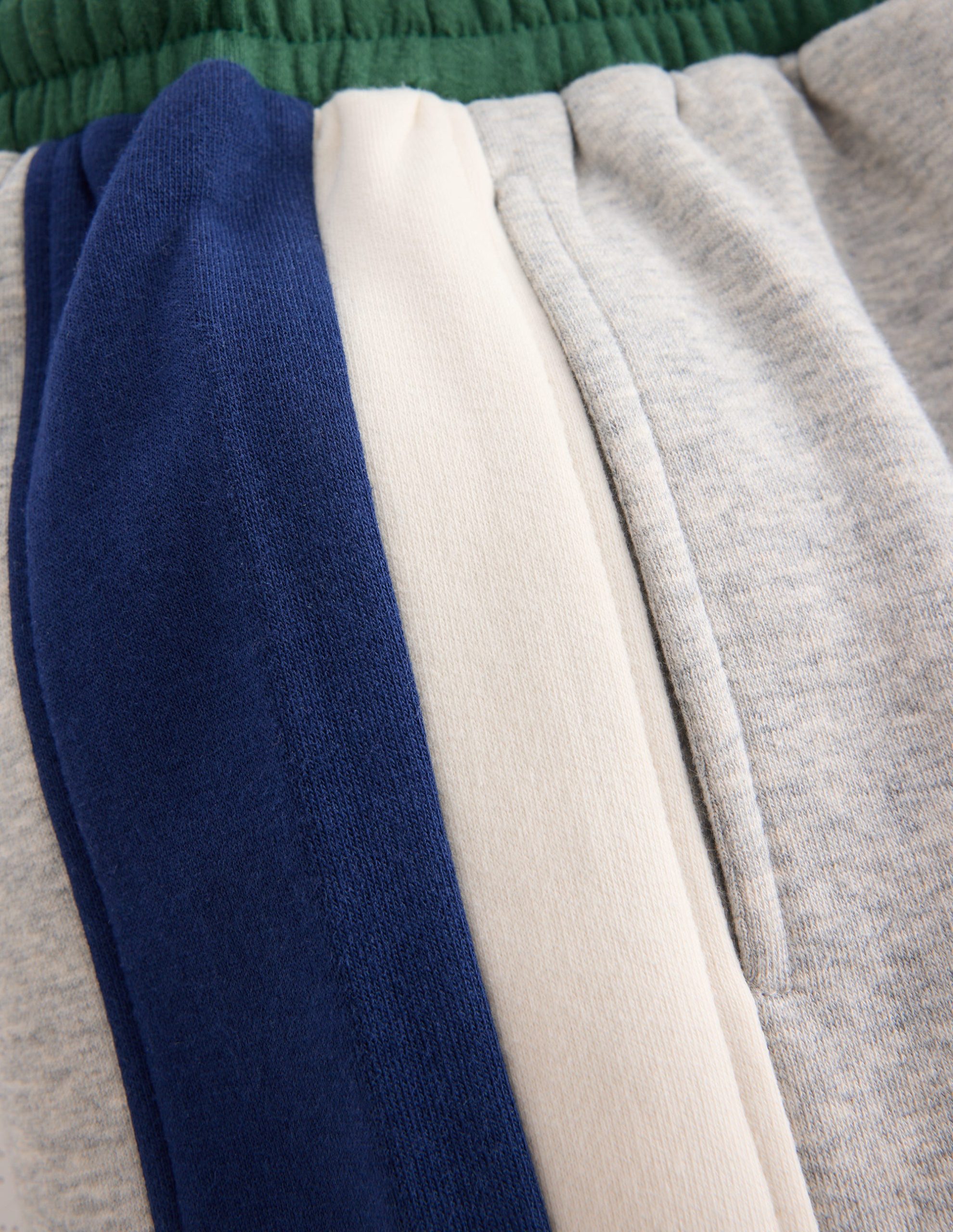 Colourblock Cuffed Joggers-Grey Marl Multi Stripe - Image 3
