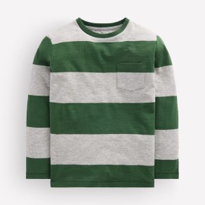Everyday Long Sleeve T-Shirt-Hunter Green / Grey Marl