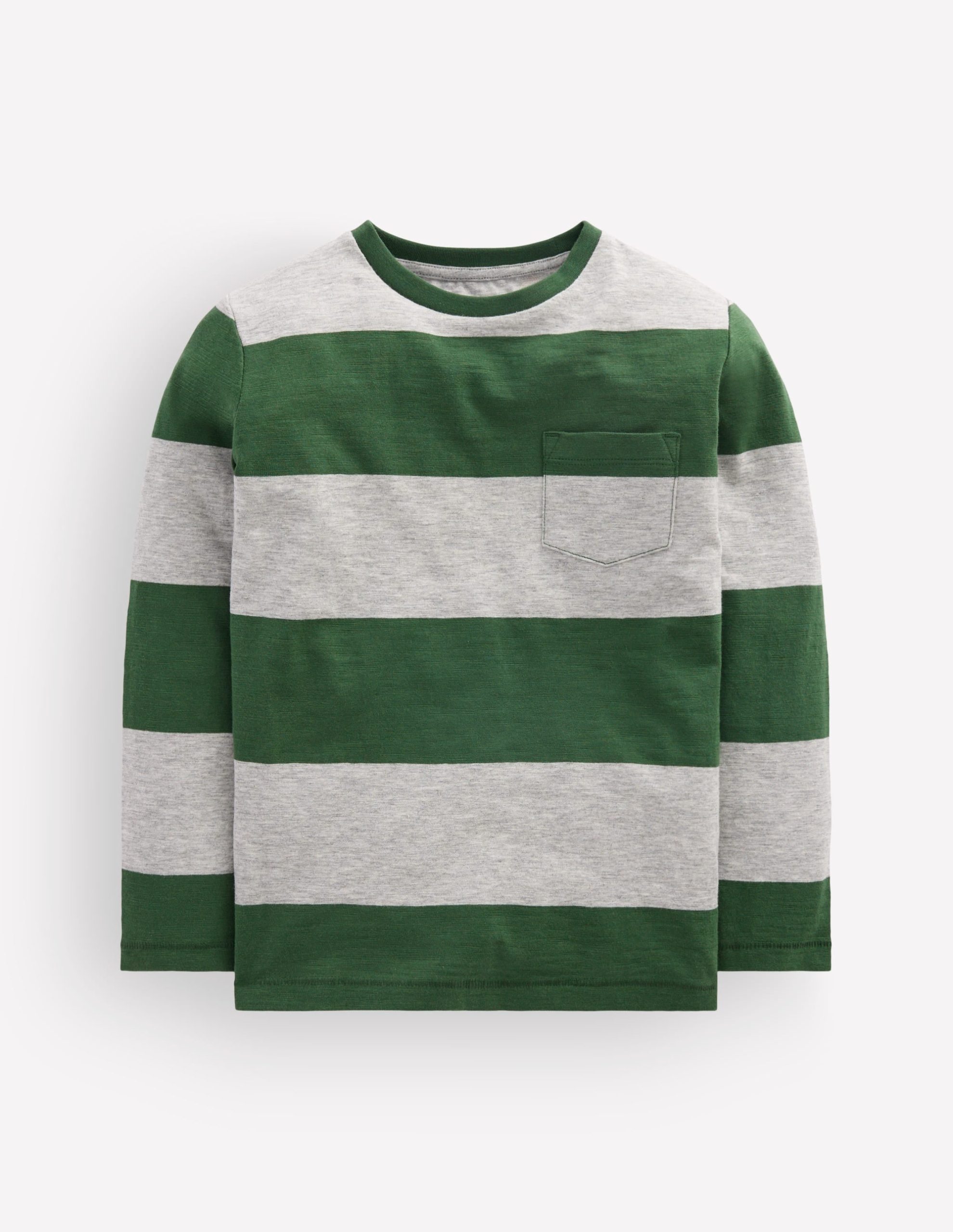 Everyday Long Sleeve T-Shirt-Hunter Green / Grey Marl