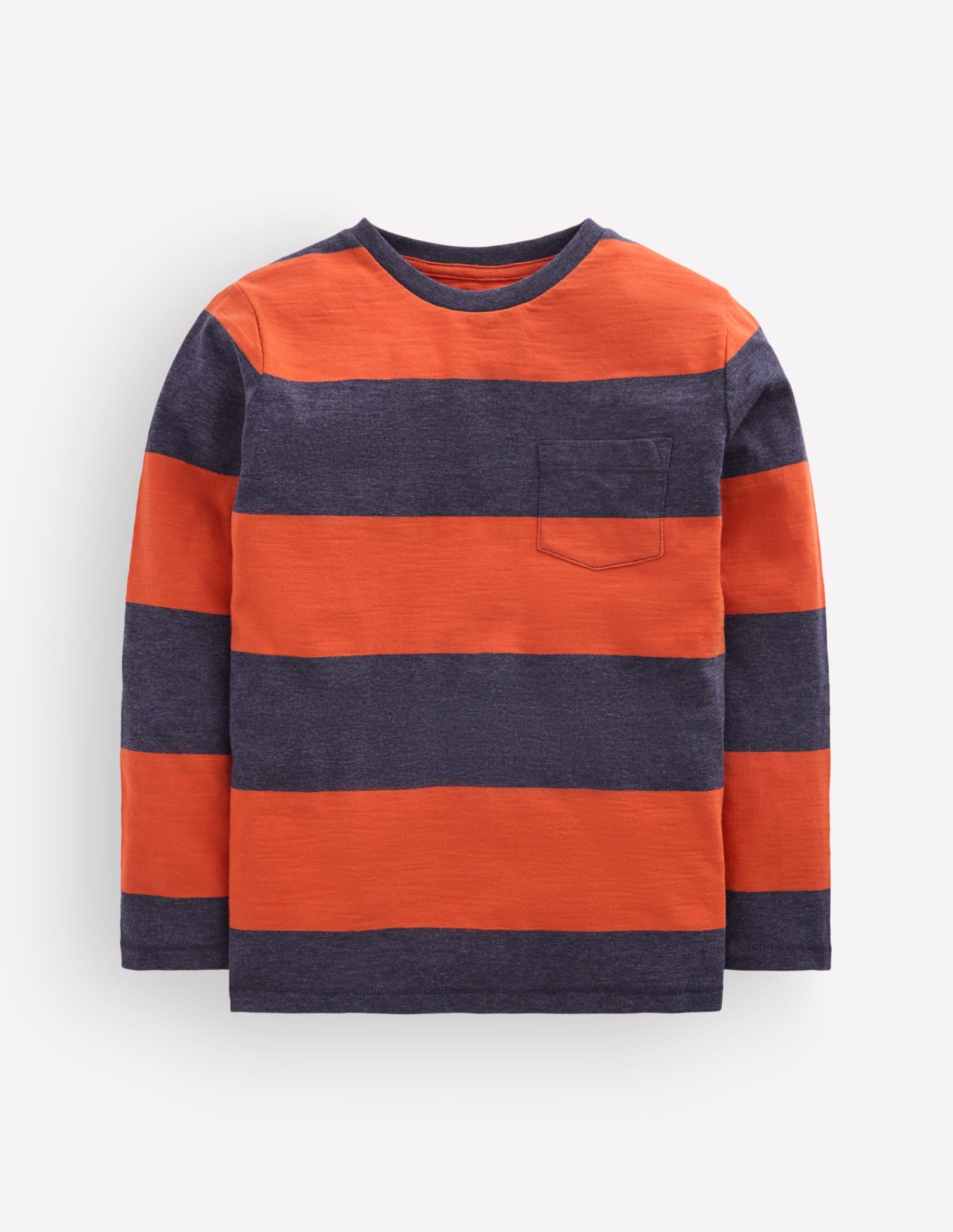 Everyday Long Sleeve T-Shirt-Conker Brown / Navy Marl