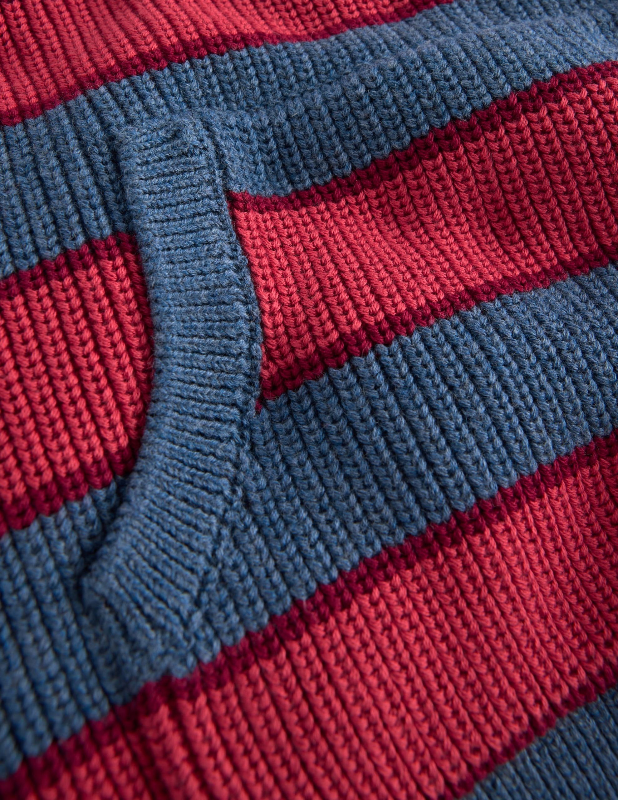 Chunky Cotton Hoodie-Denim Blue Stripe - Image 3