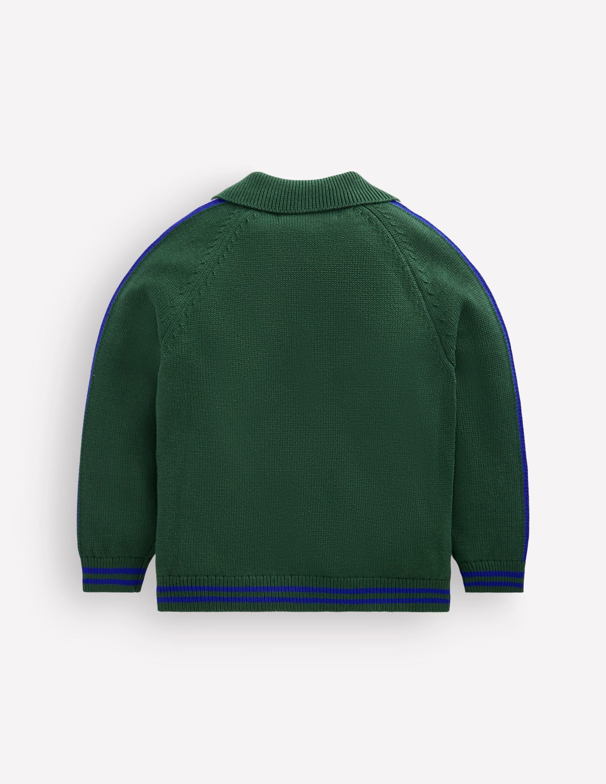 Smart Zip-through Sweater-Brunswick Green Marl - Image 2