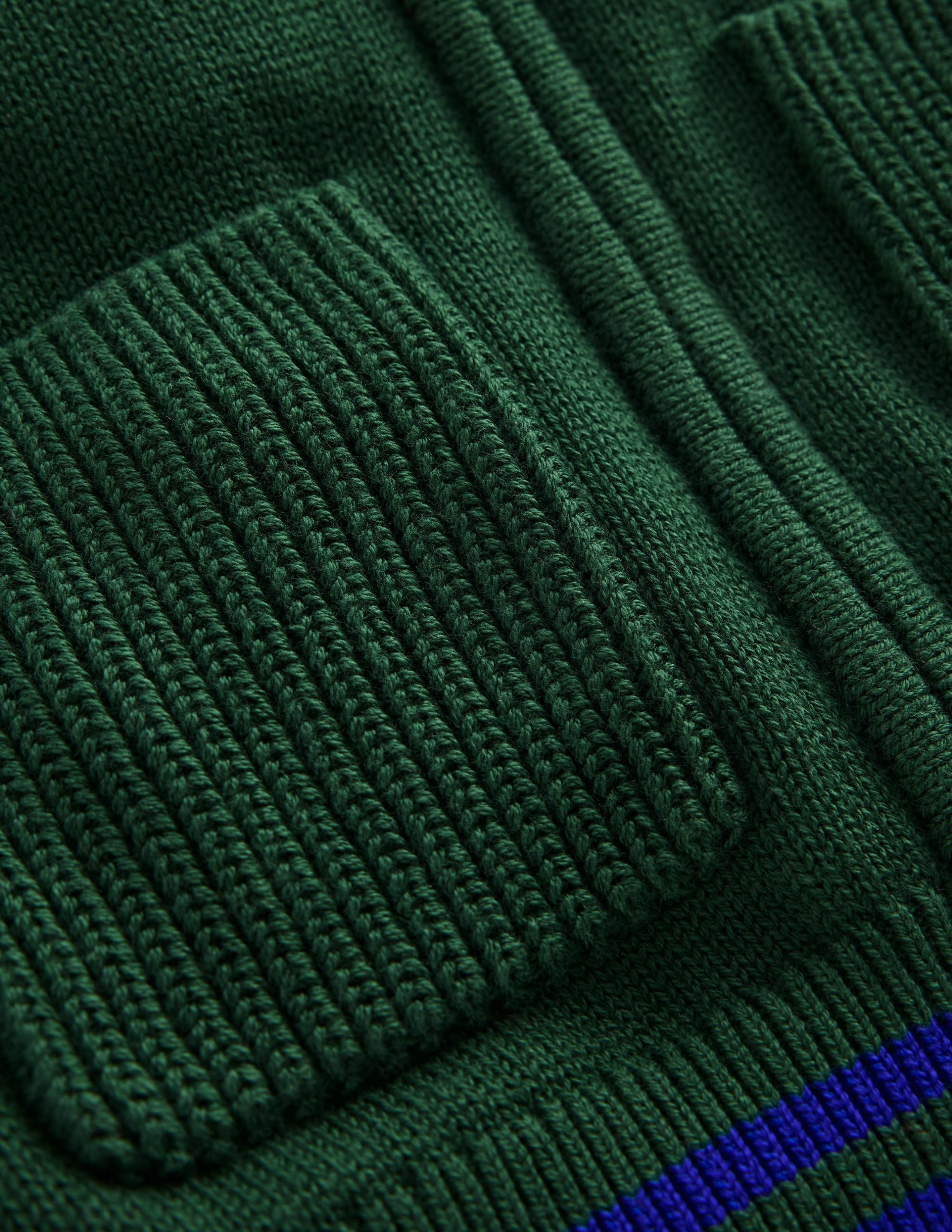 Smart Zip-through Sweater-Brunswick Green Marl - Image 3