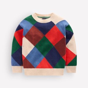 Argyle Jumper-Multi