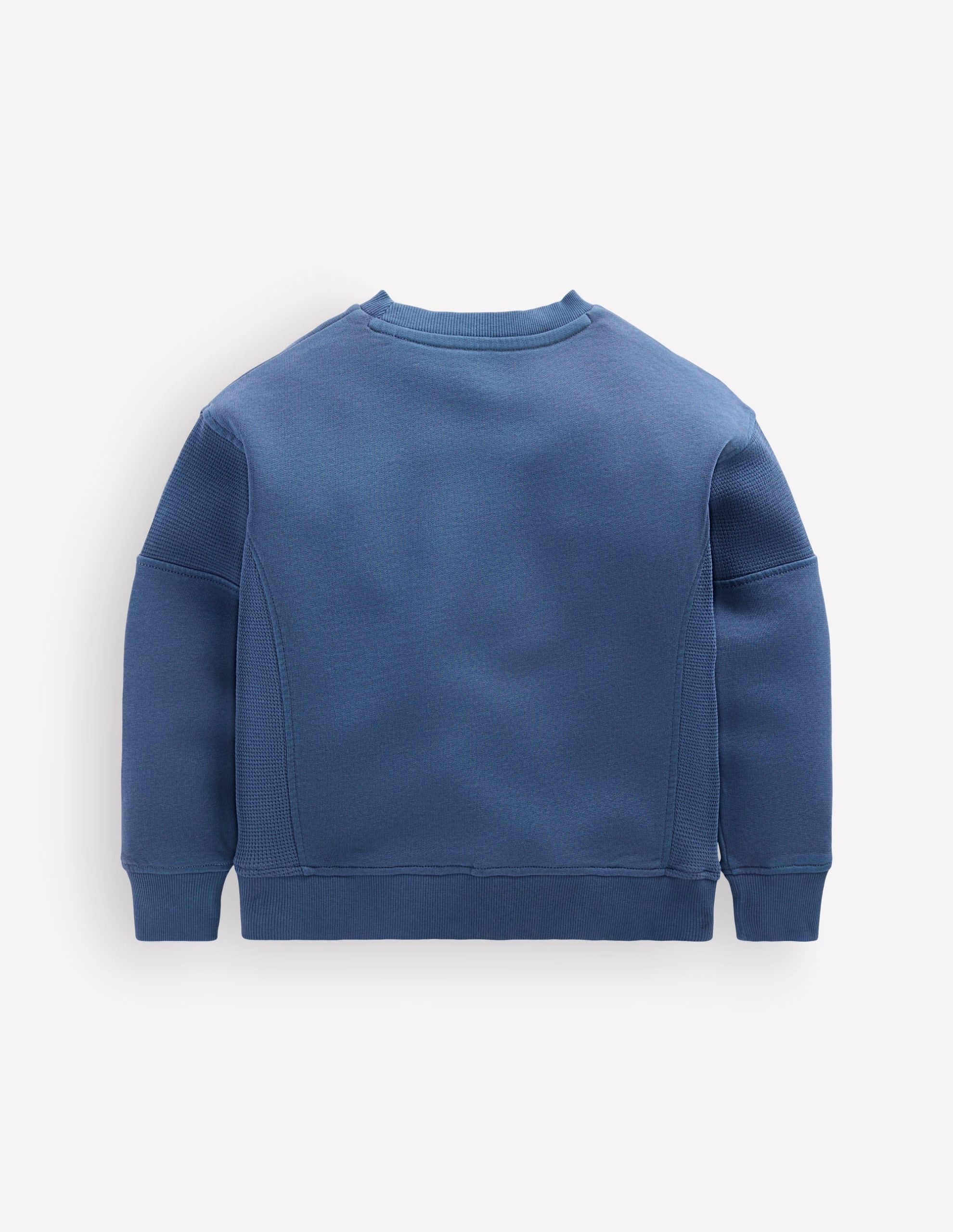 Garment Dye Waffle Mix Sweater-Denim Blue - Image 2