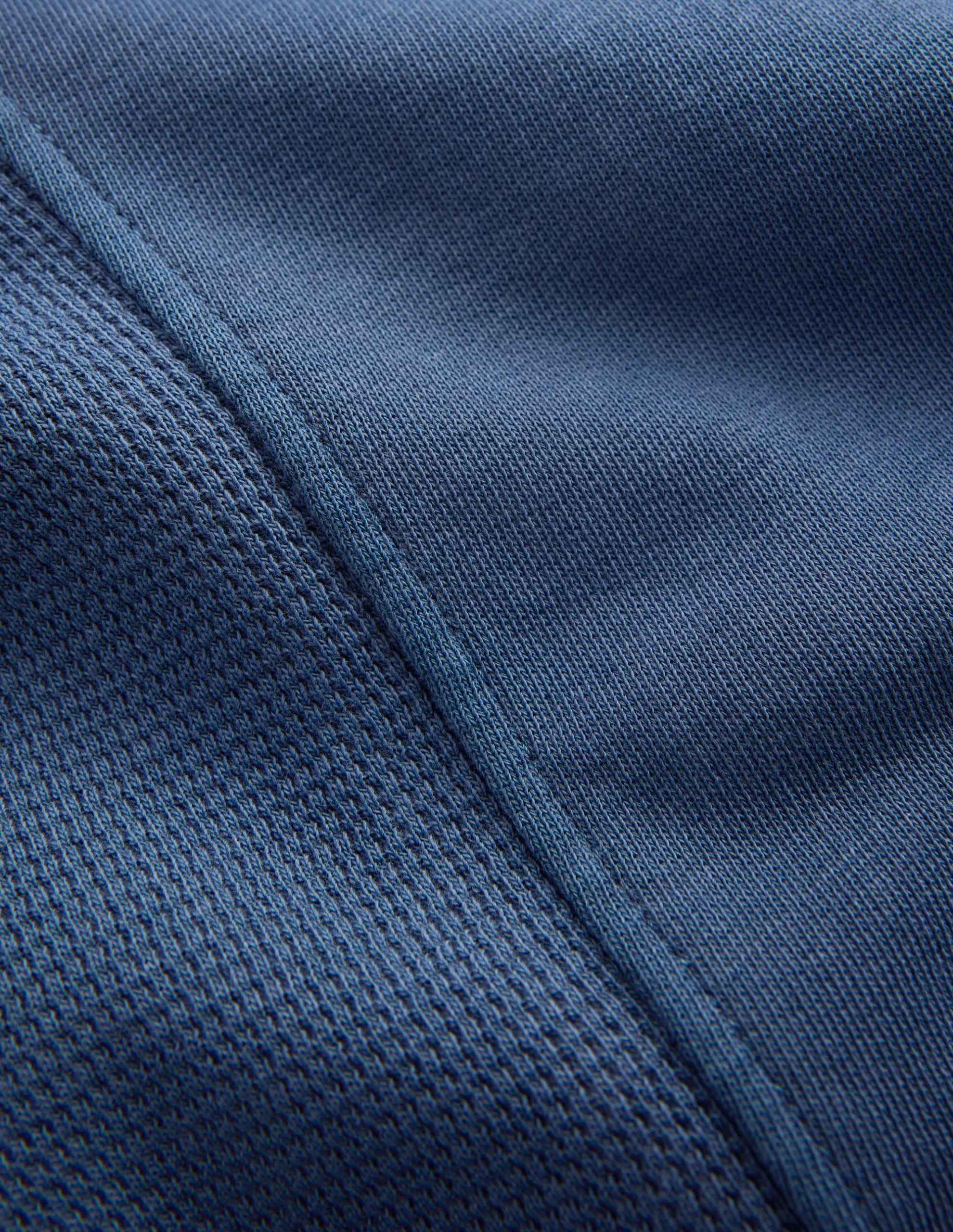 Garment Dye Waffle Mix Sweater-Denim Blue - Image 3