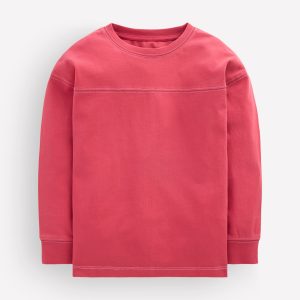 Relaxed Seam Detail T-shirt-Winter Blush