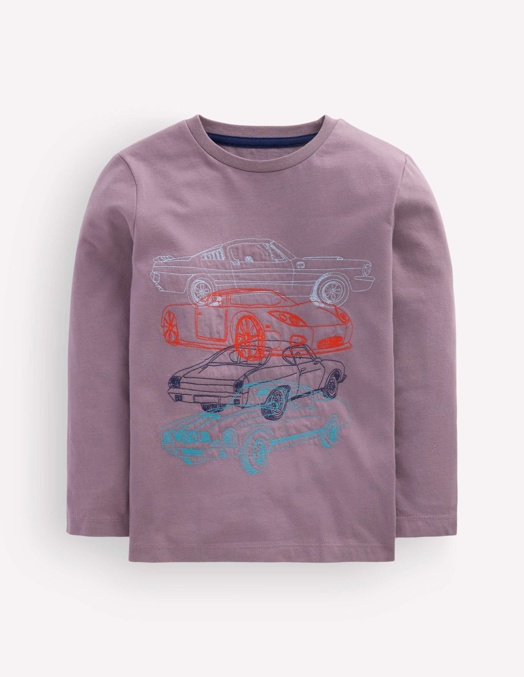 Stacking Superstitch T-shirt-GREY RIDGE COOL CARS