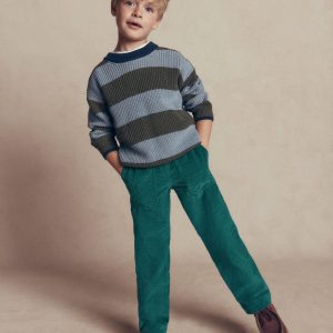 Pull-on Cord Pants-MALLARD GREEN