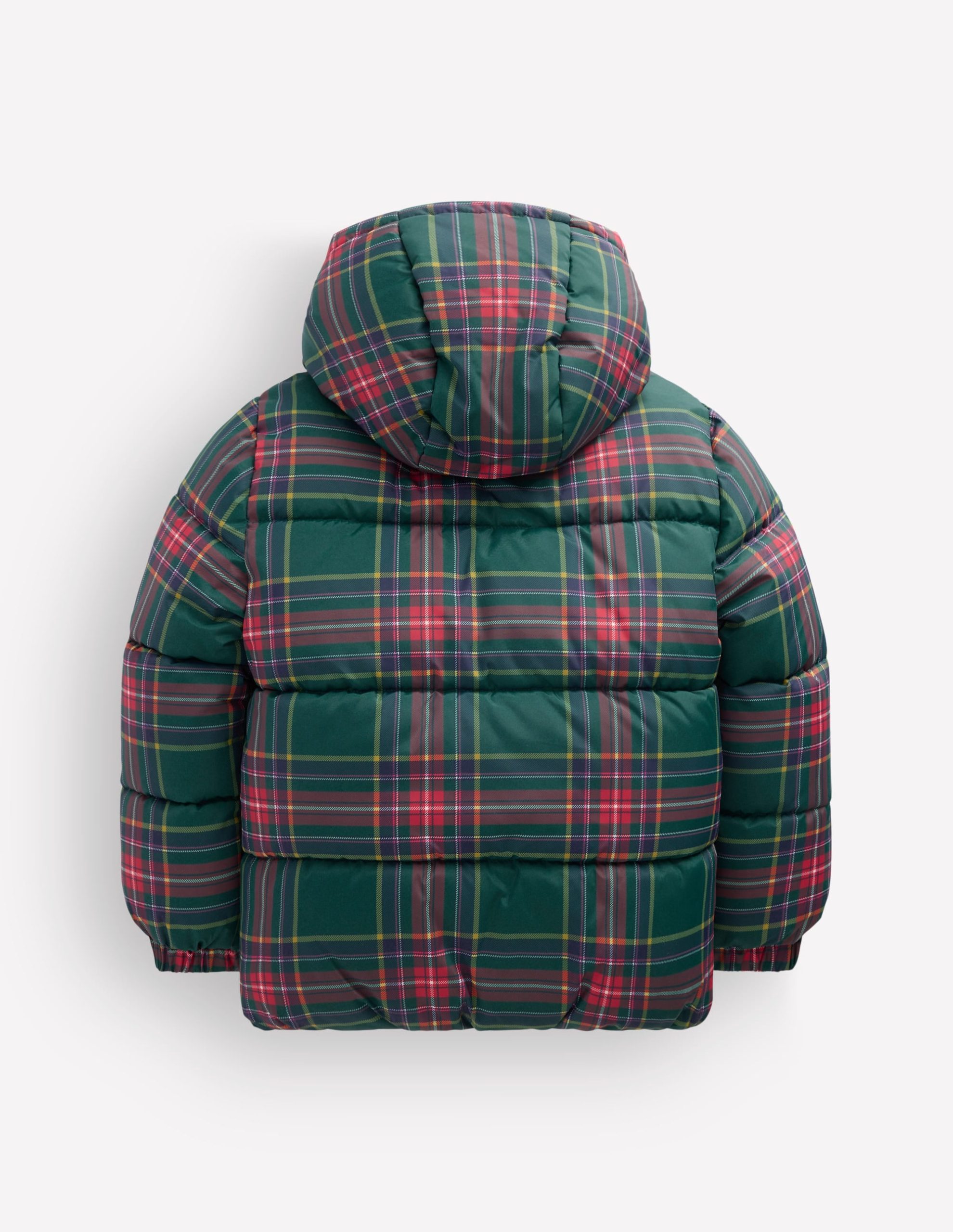 Fun Padded Coat-Green Check - Image 7