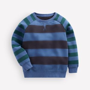 Colourblock Raglan-Blue Stripe