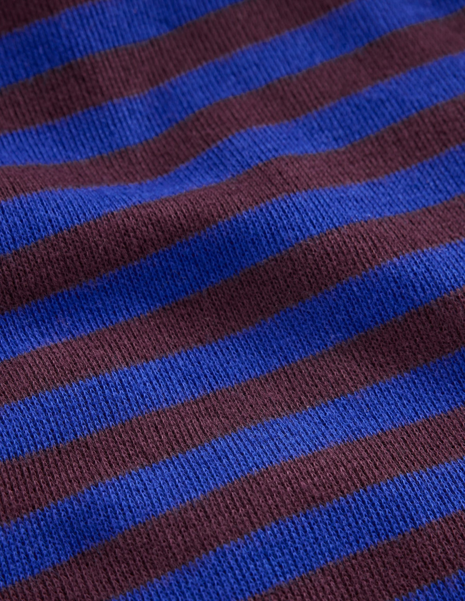 Cosy Textured Raglan-Bright Blue / Chocolate Brown - Image 3