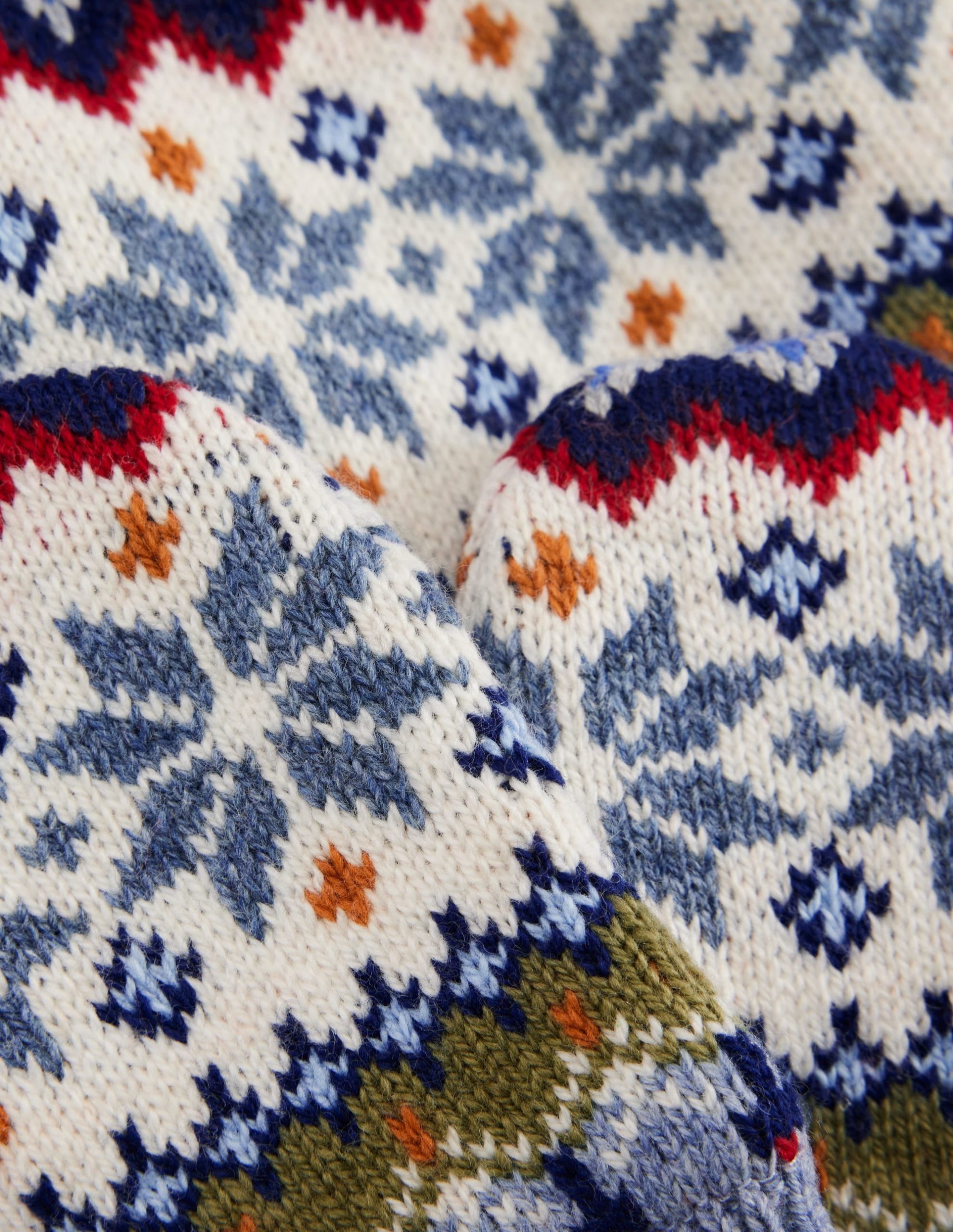 Baby Fair Isle Knitted Set-Blue Marl Snowflake - Image 2