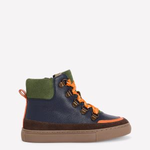 Lace Up Boots-College Navy