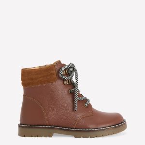 Lace Up Hiker Boots-Tan
