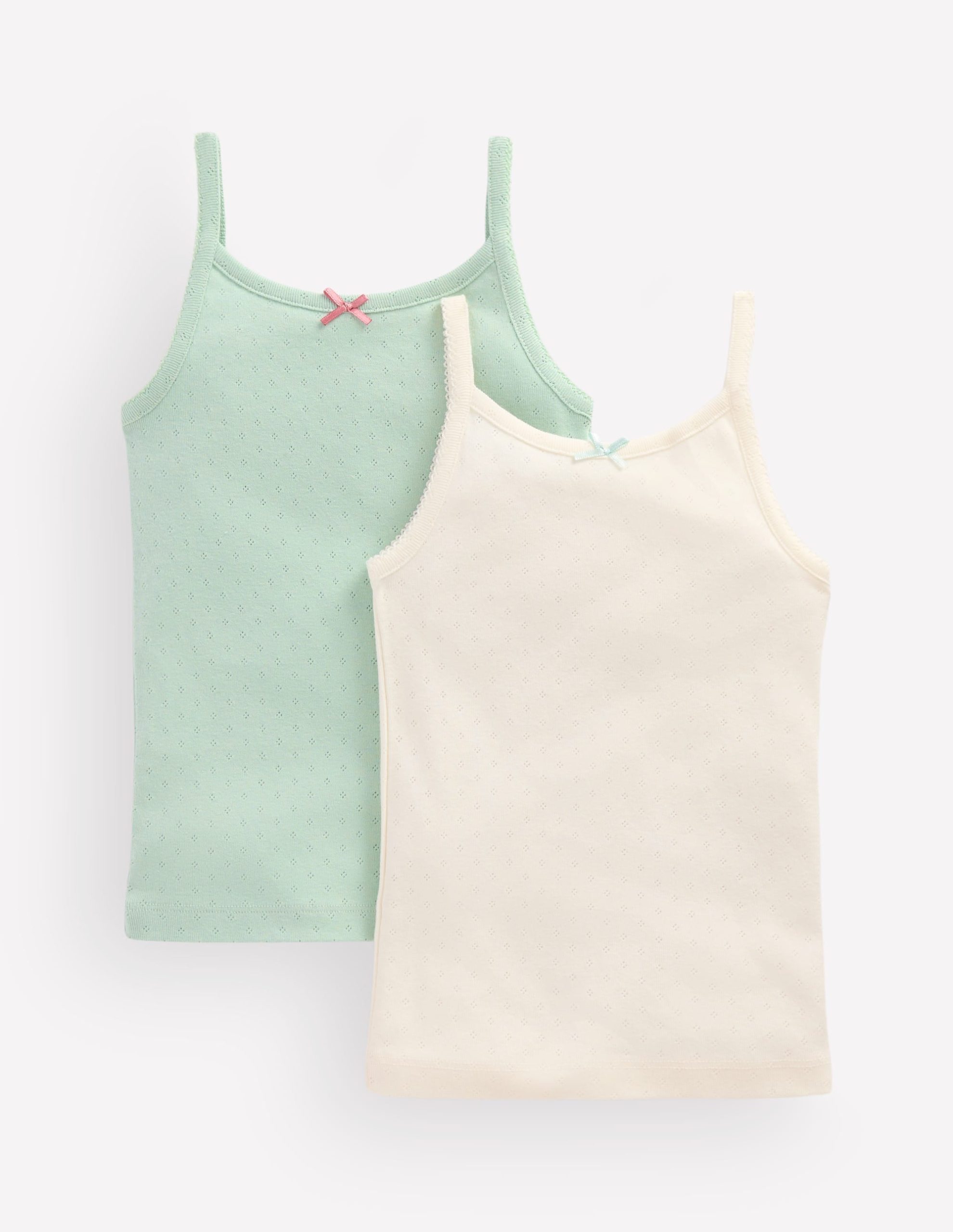 2-Pack Pointelle Tank Tops-Harbor Grey