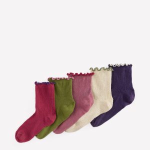 5-Pack Frill Socks-Multi