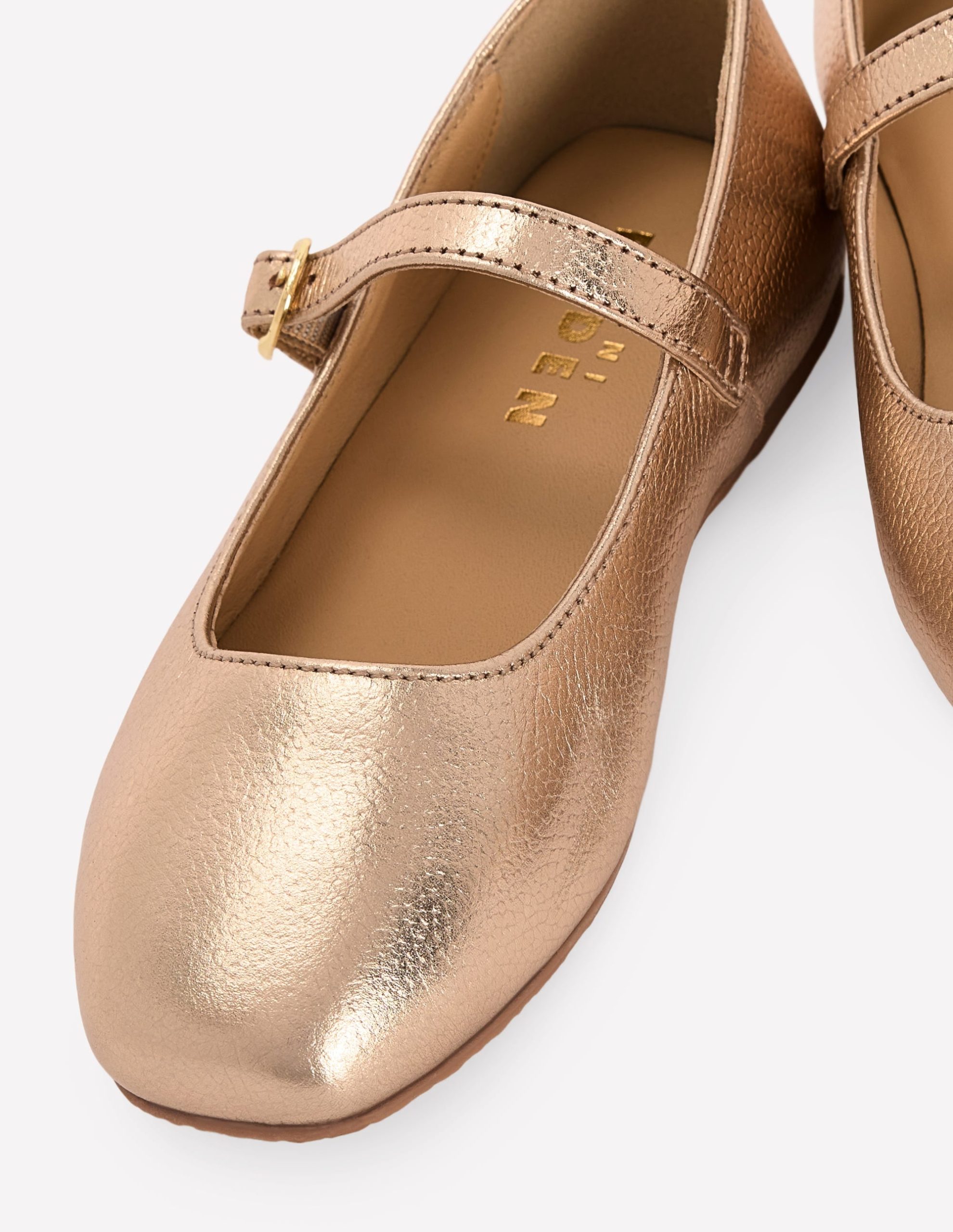 Square Toe Mary Janes-Gold - Image 3