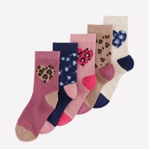 5-Pack Socks-Leopard