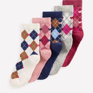 5-Pack Socks-Multi Argyle