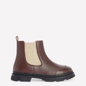 Chunky Chelsea Boots-Raw Umber