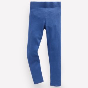 Ribbed Leggings-Bluejay