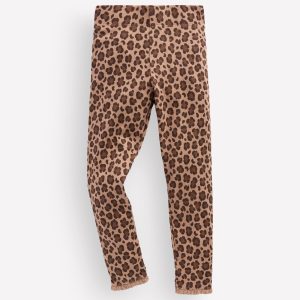 Ribbed Leggings-Brown Leopard