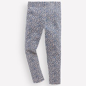 Fun Leggings-Calico White/ Blue Leopard
