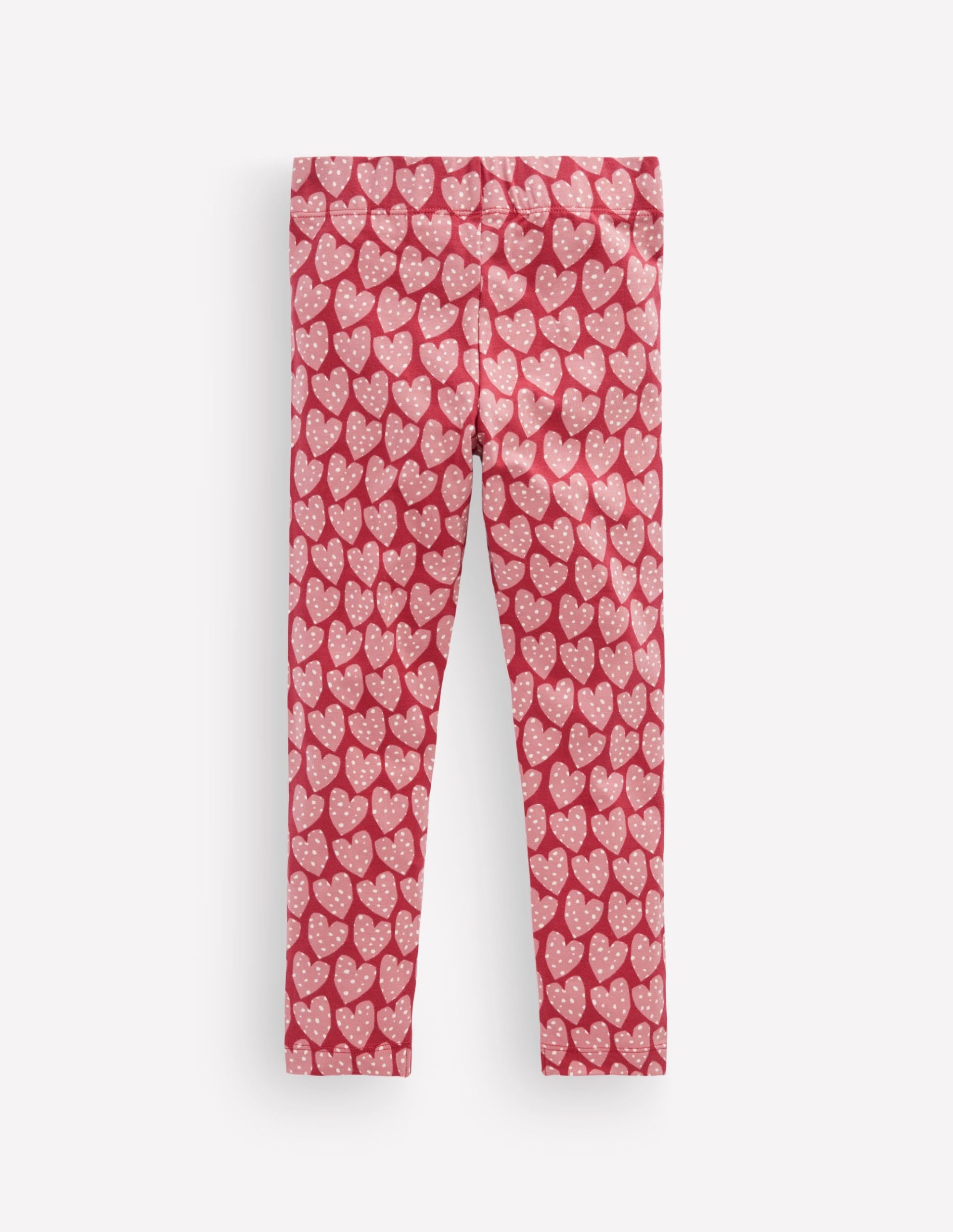 Fun Leggings-Red Earth Spotty Hearts - Image 2