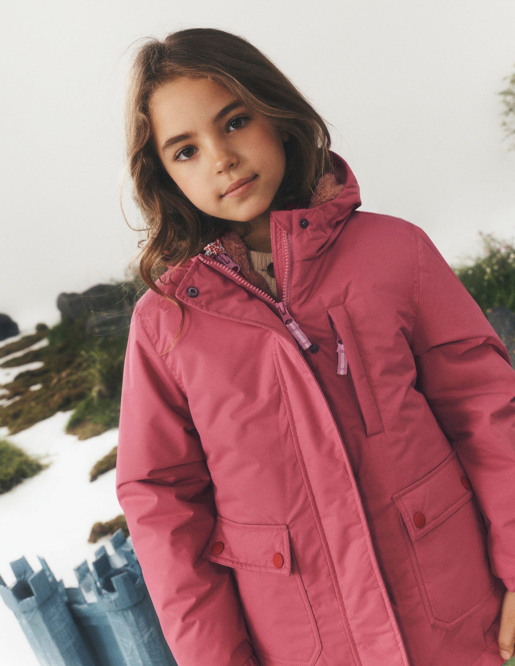 4-in-1 Waterproof Coat-Pink Heather - Image 14