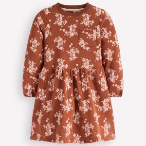 Minna Sweatshirt Dress-Brown Floral