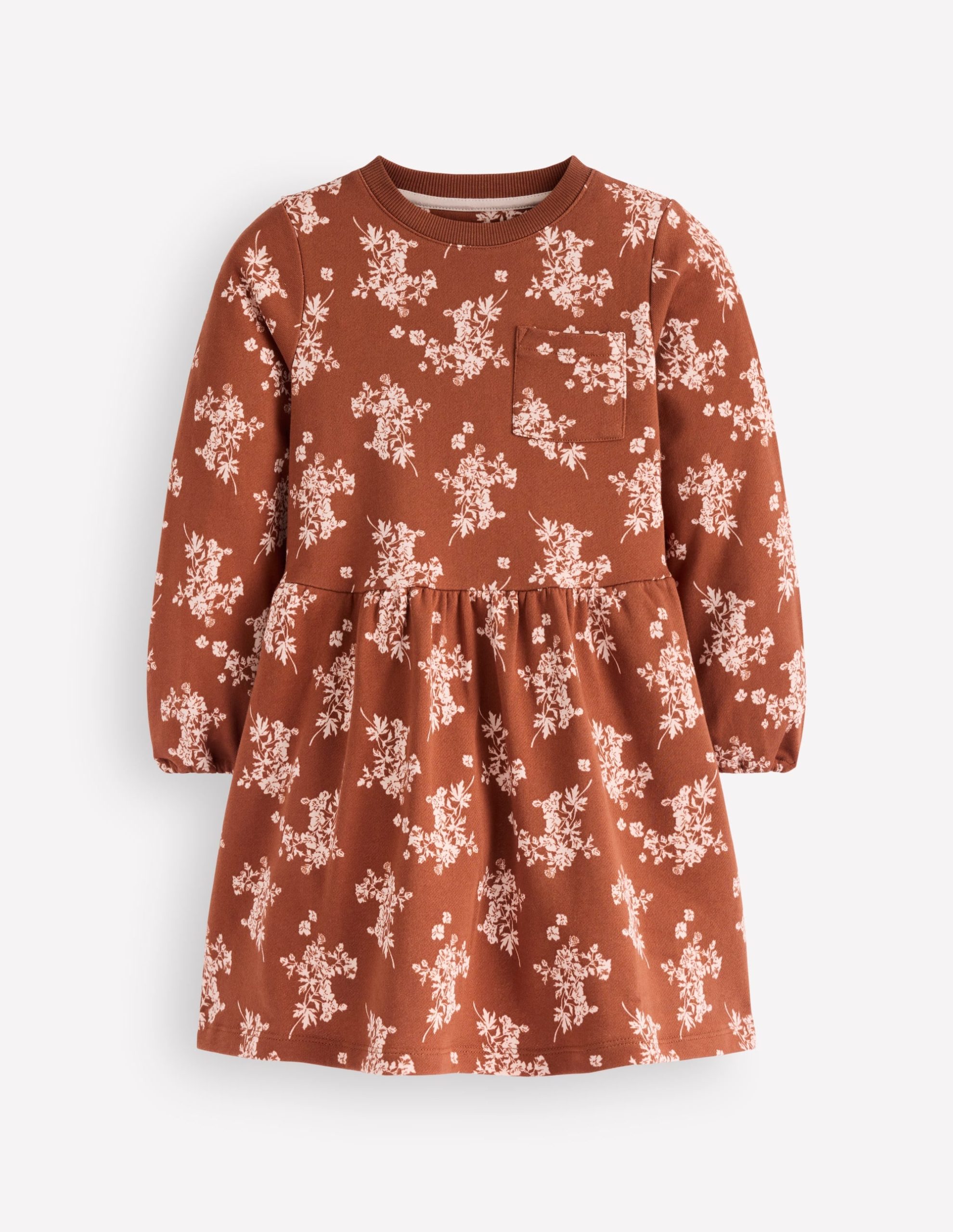 Minna Sweatshirt Dress-Brown Floral