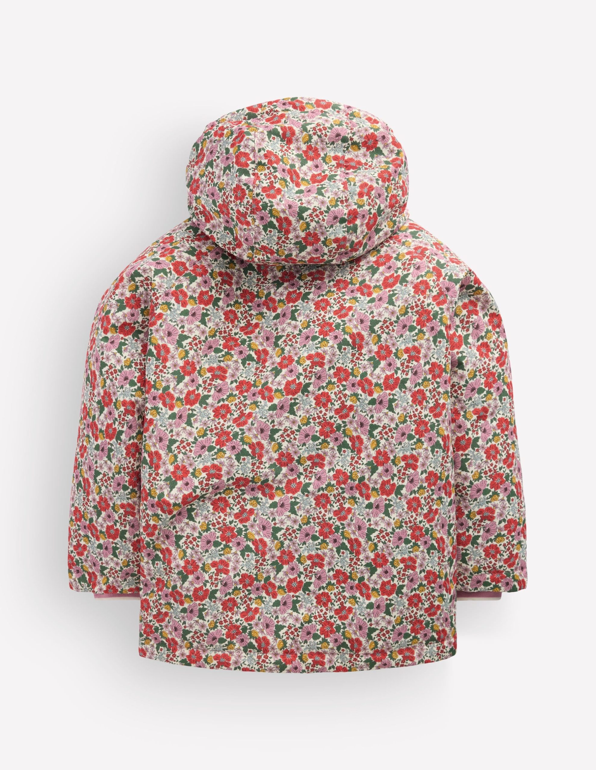 Sherpa Lined Anorak-Soft Cream Garden Flowerbed - Image 6