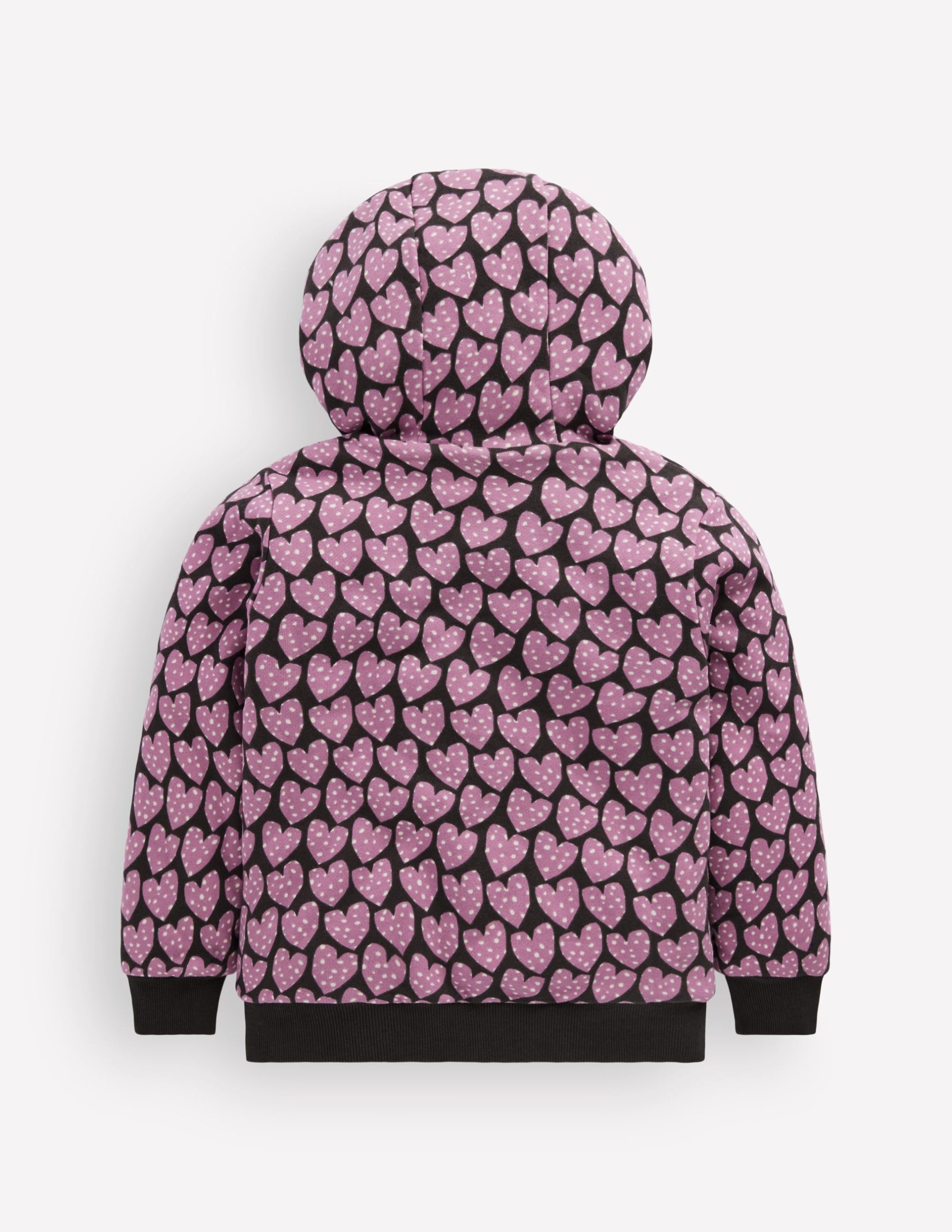 Reversible Borg Hoody-Purple Hearts - Image 2