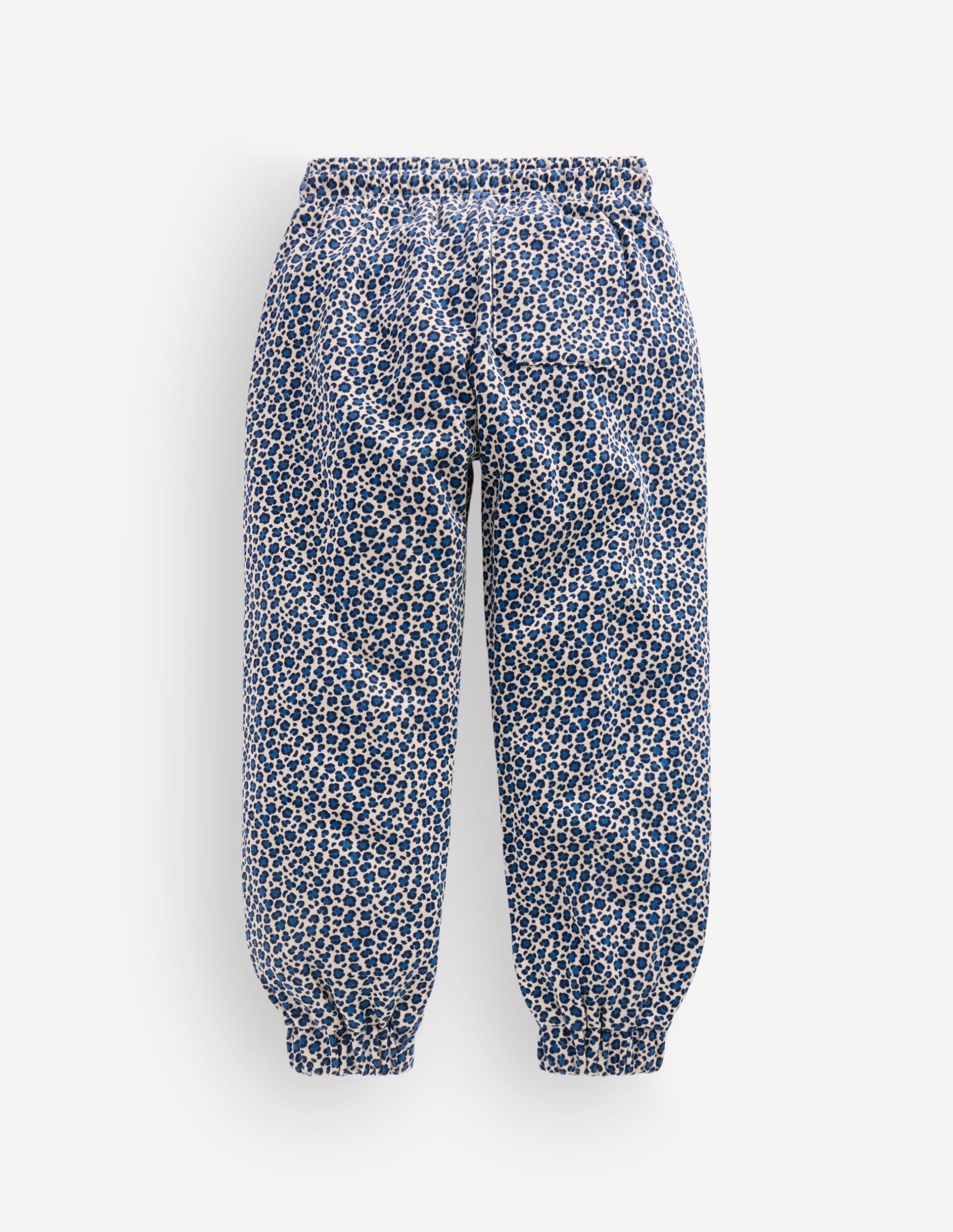 Fun Printed Joggers-Calico White/ Blue Leopard - Image 2